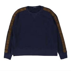 Polo Ralph Lauren Women's Navy Blue‎ Bronze Stripe Detail Sweatshirt XL